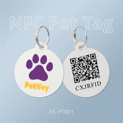 pet anti lost nfc id tag|NFC & QR Code Pet ID Tag, Silicone Silent Dog Tag, Cat Name .